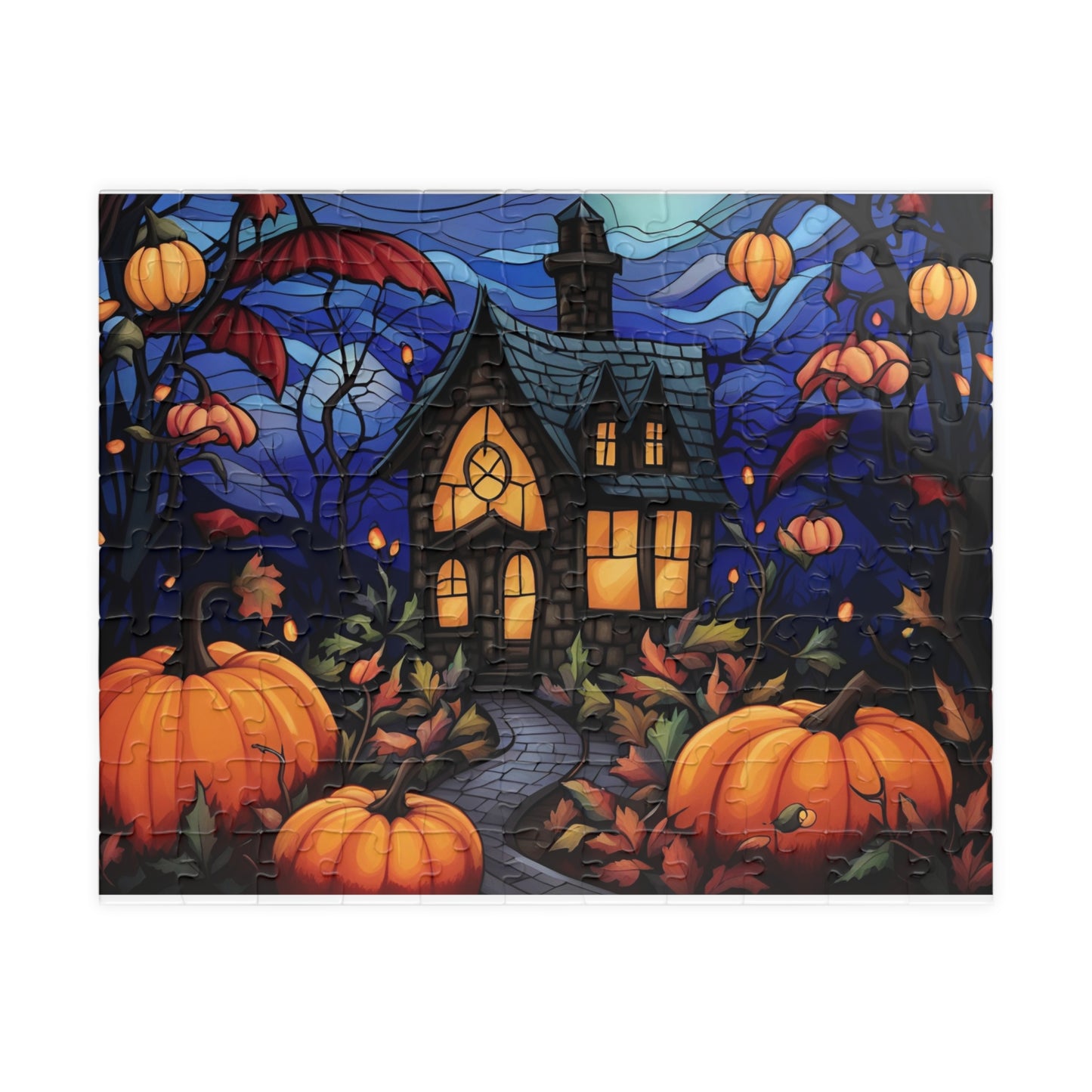 Halloween Stained Glass Puzzle (110, 252, 500, 1014-piece)