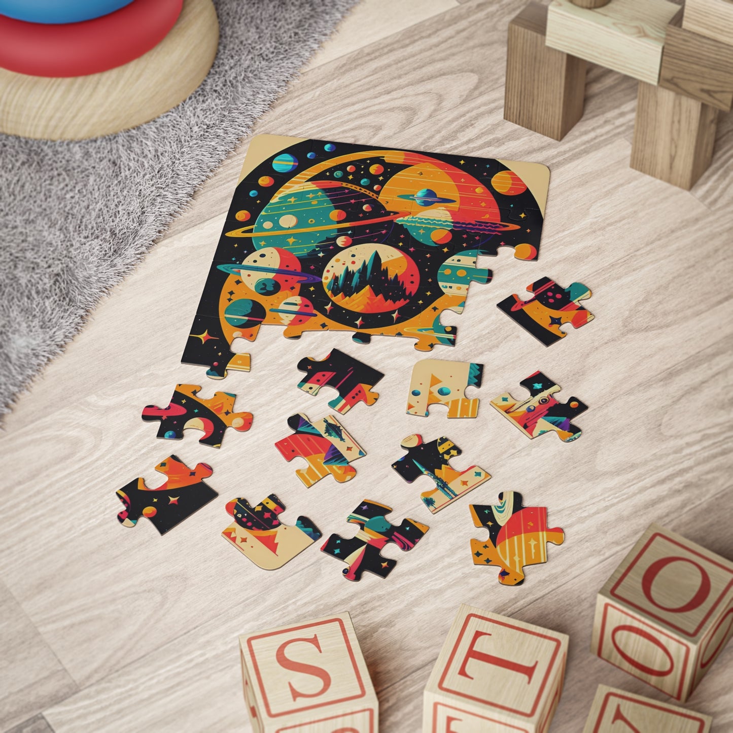 Child's Space Worlds Puzzle, 30-Piece