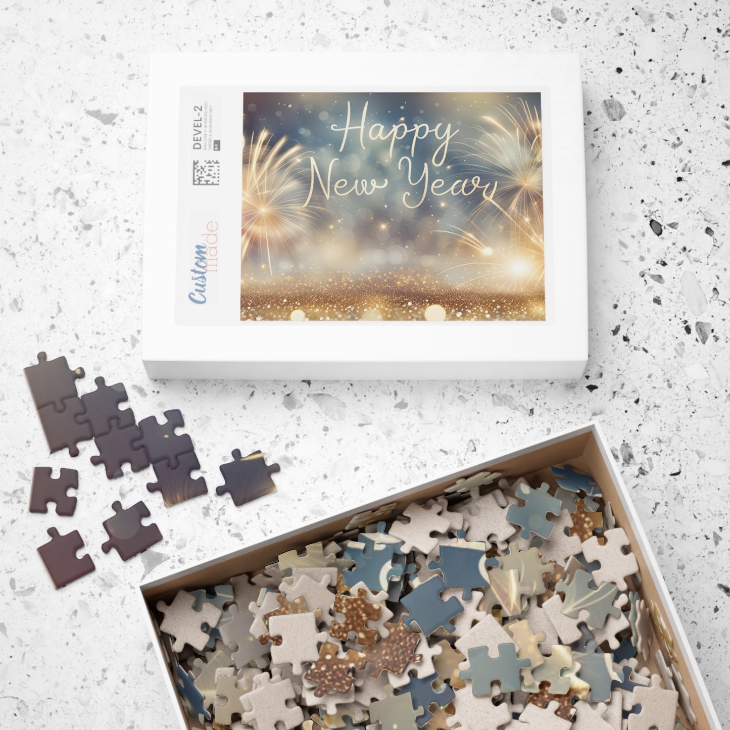 Happy New Year Firework Puzzle (110, 252, 520, 1014-piece)