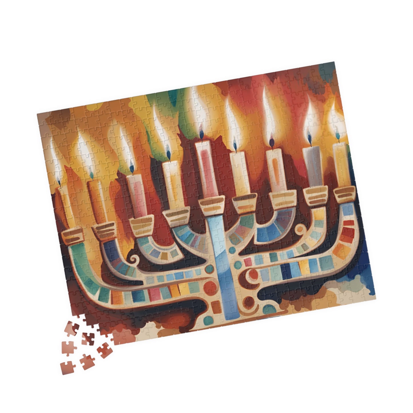 Hanukkah Menorah Puzzle (110, 252, 500, 1014-piece)