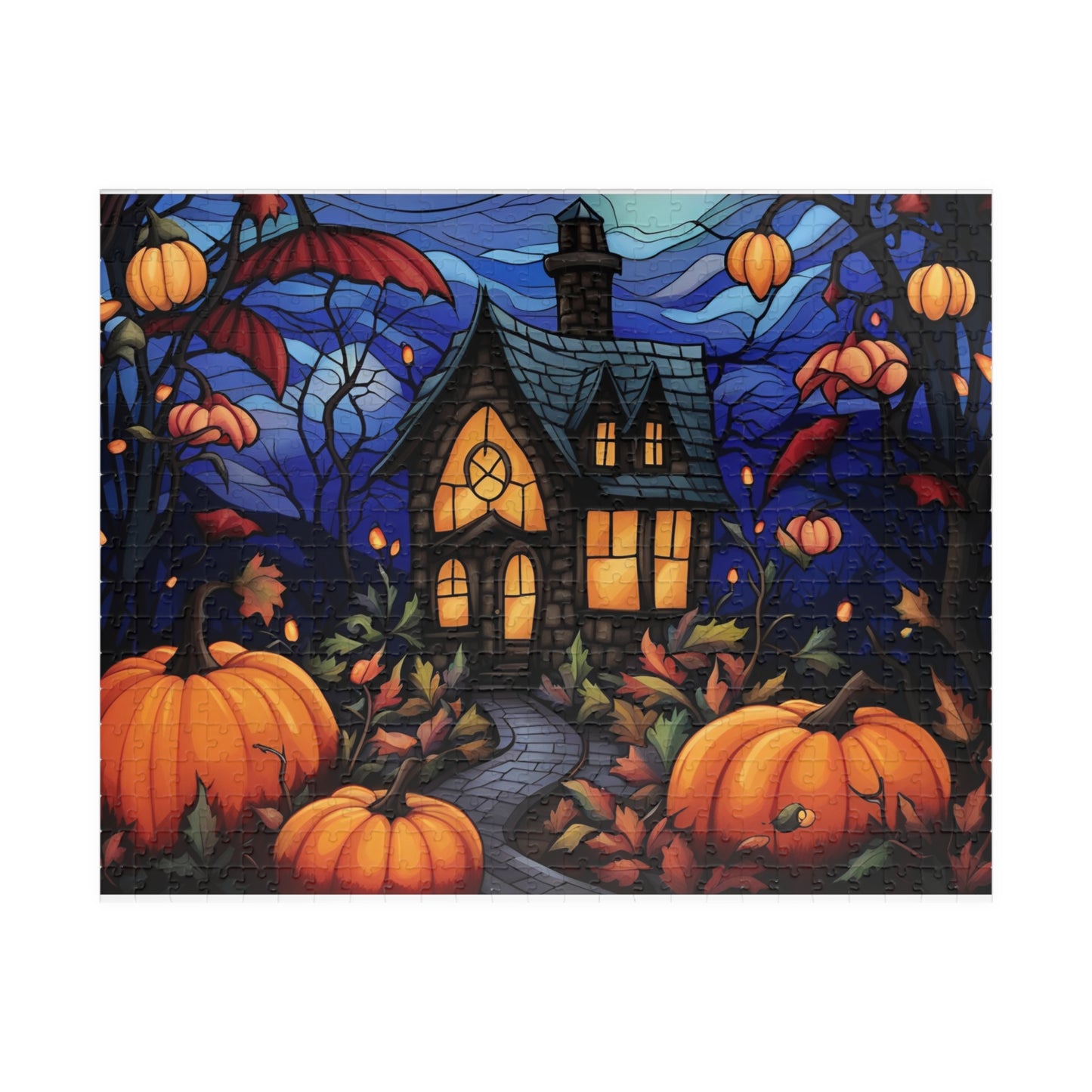 Halloween Stained Glass Puzzle (110, 252, 500, 1014-piece)
