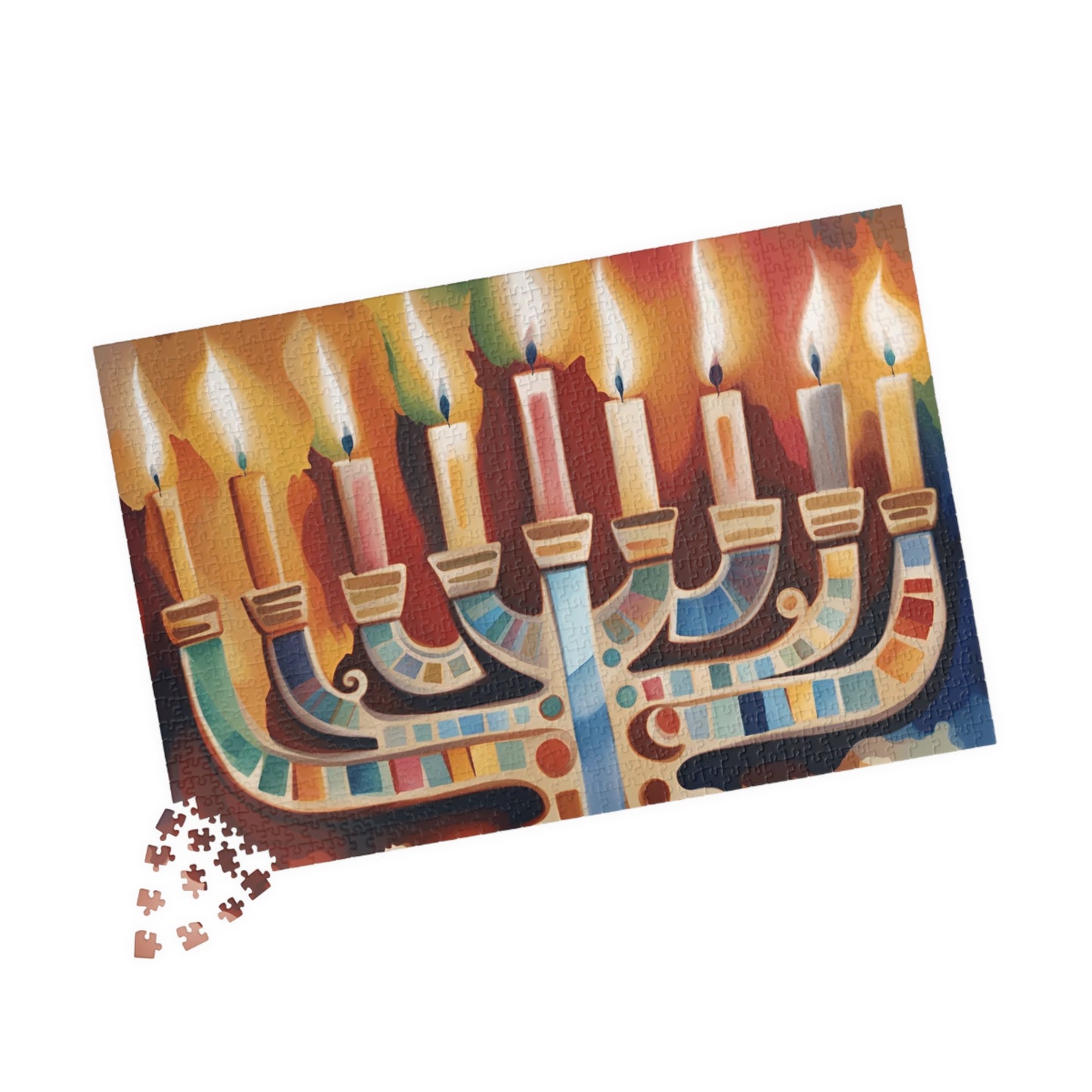 Hanukkah Menorah Puzzle (110, 252, 500, 1014-piece)