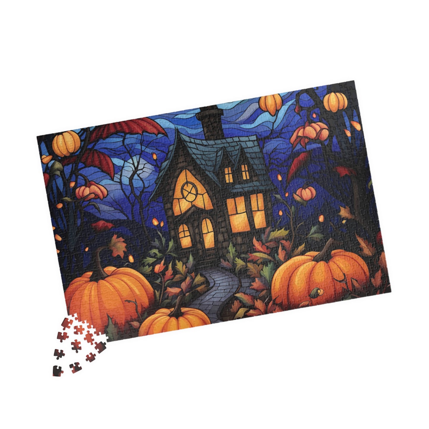 Halloween Stained Glass Puzzle (110, 252, 500, 1014-piece)
