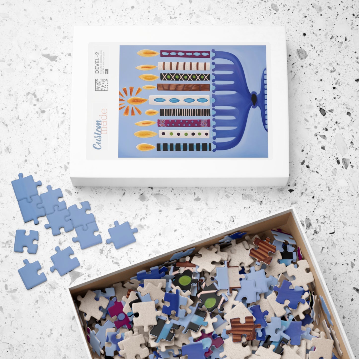 Hanukkah Menorah Puzzle (110, 252, 500, 1014-piece)