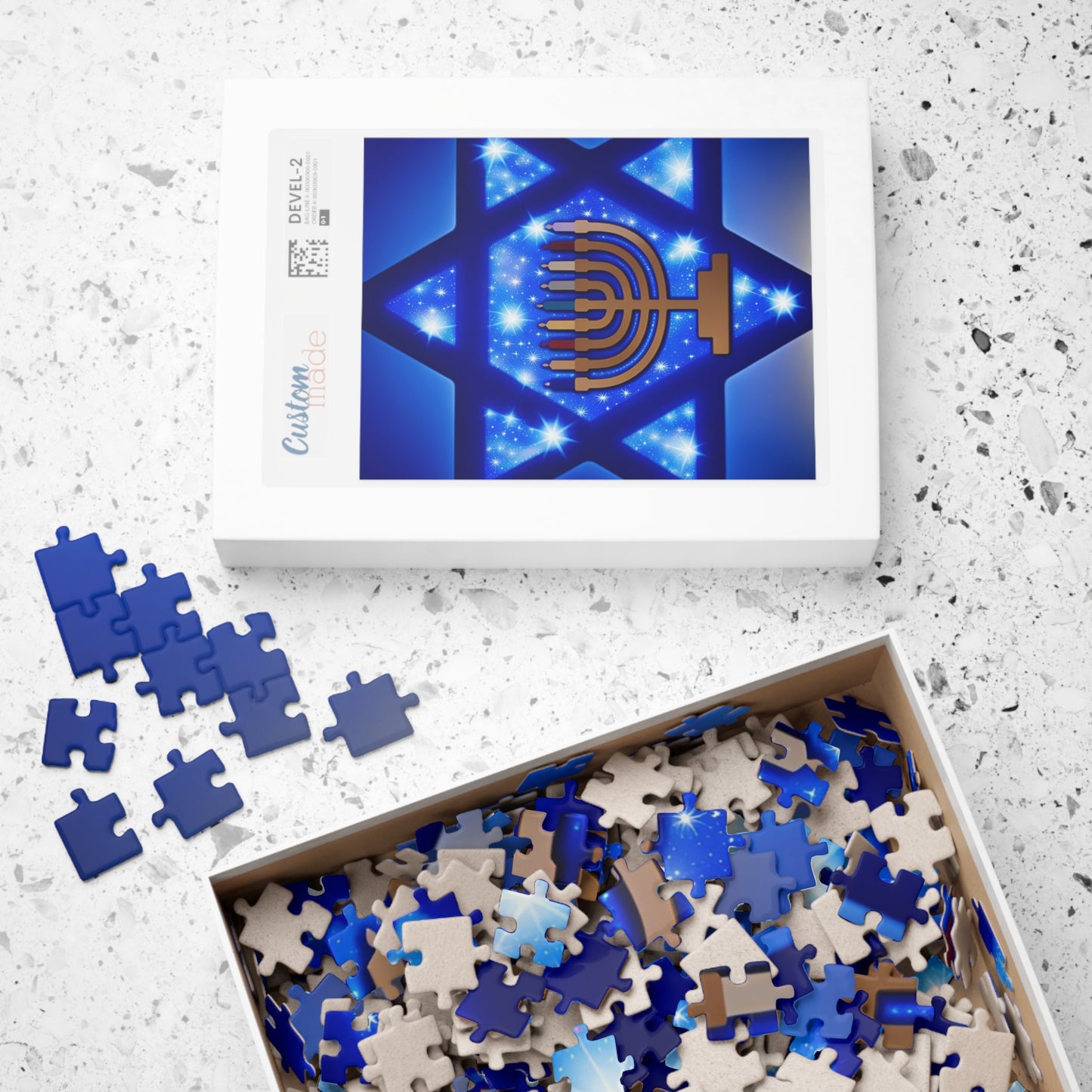 Star of David and Menorah Puzzle (110, 252, 520, 1014-piece)