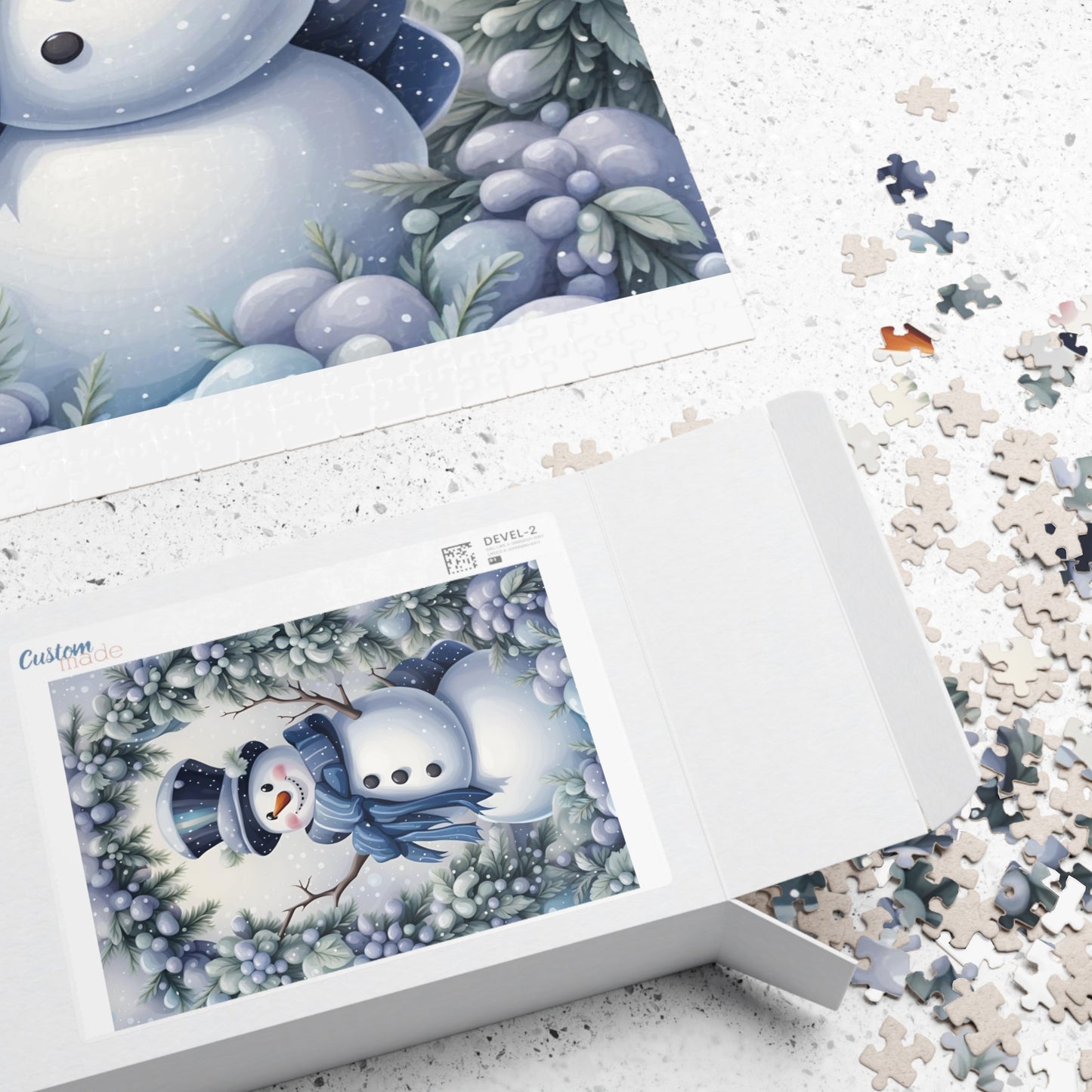 Snowman Blue Puzzle (110, 252, 500, 1014-piece)