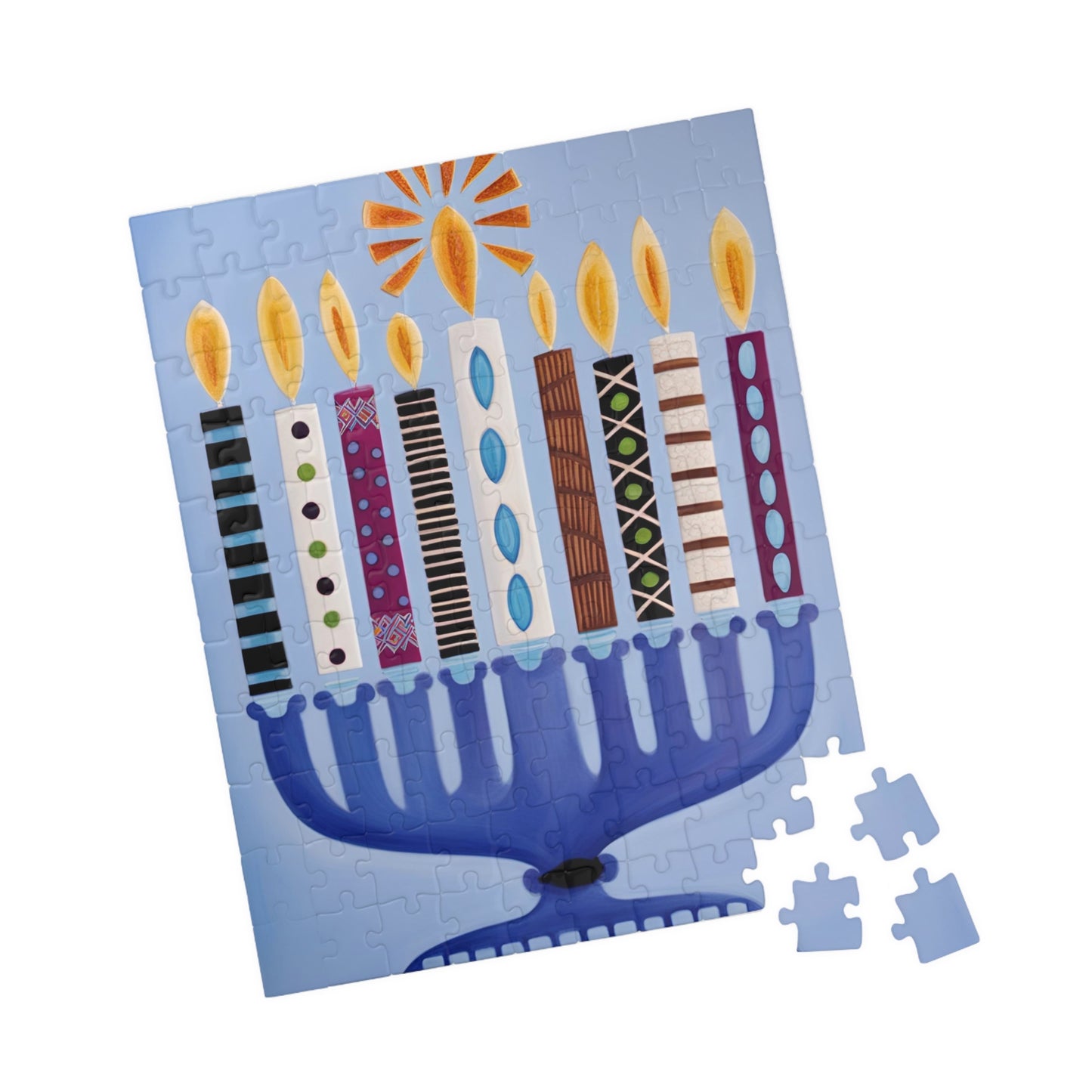 Hanukkah Menorah Puzzle (110, 252, 500, 1014-piece)