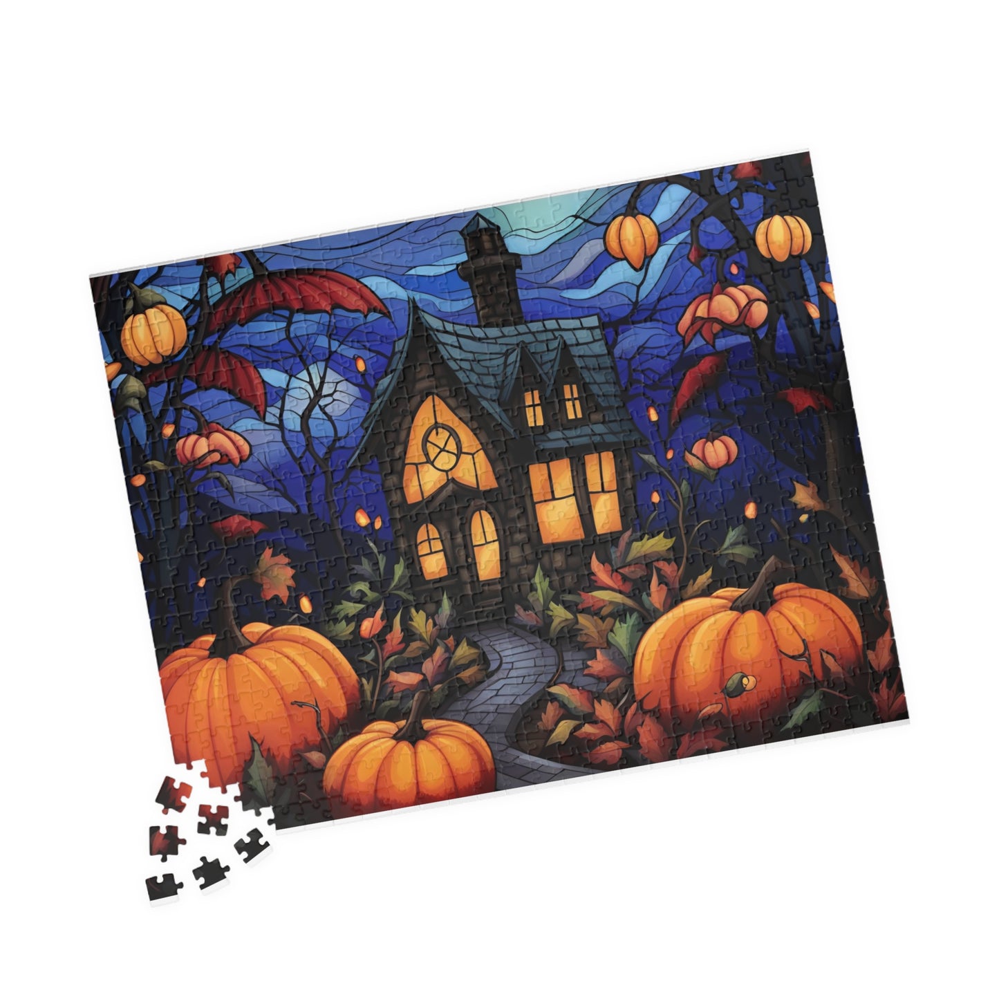 Halloween Stained Glass Puzzle (110, 252, 500, 1014-piece)
