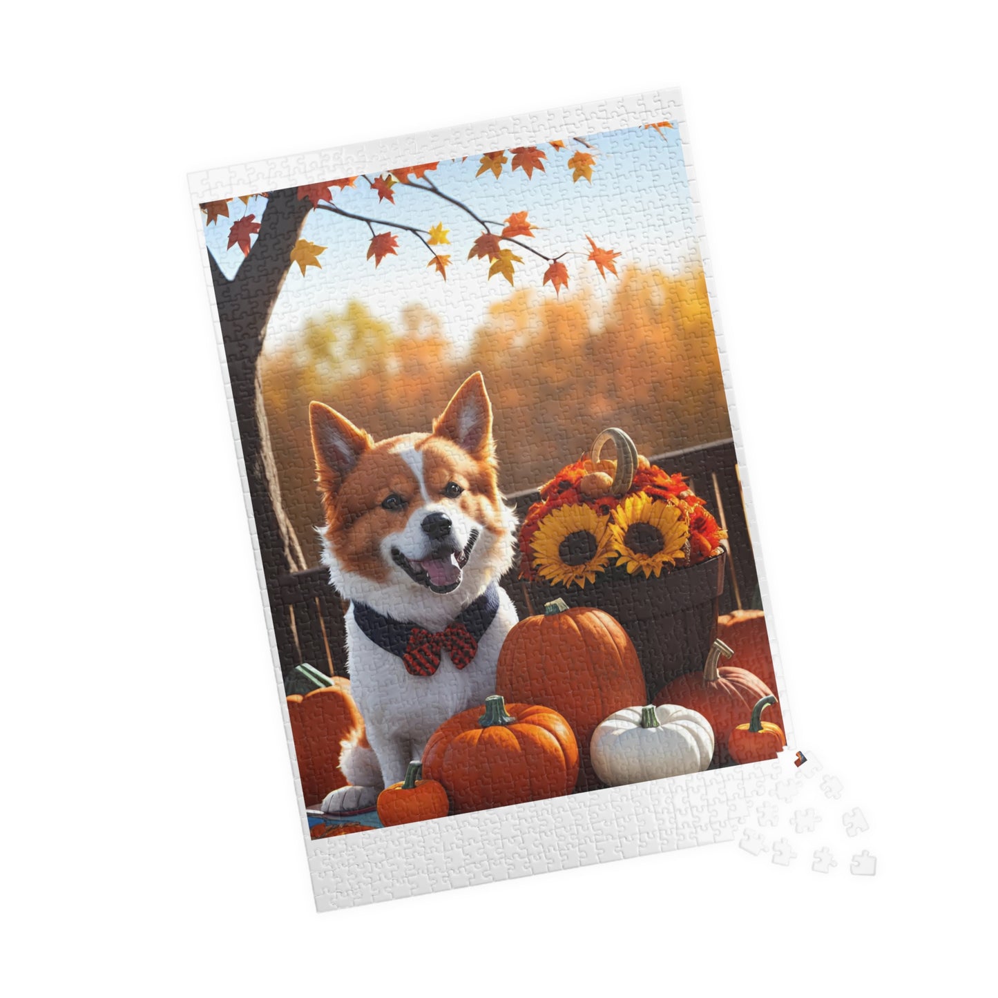 Puppy in Autumn Puzzle (110, 252, 500, 1014-piece)