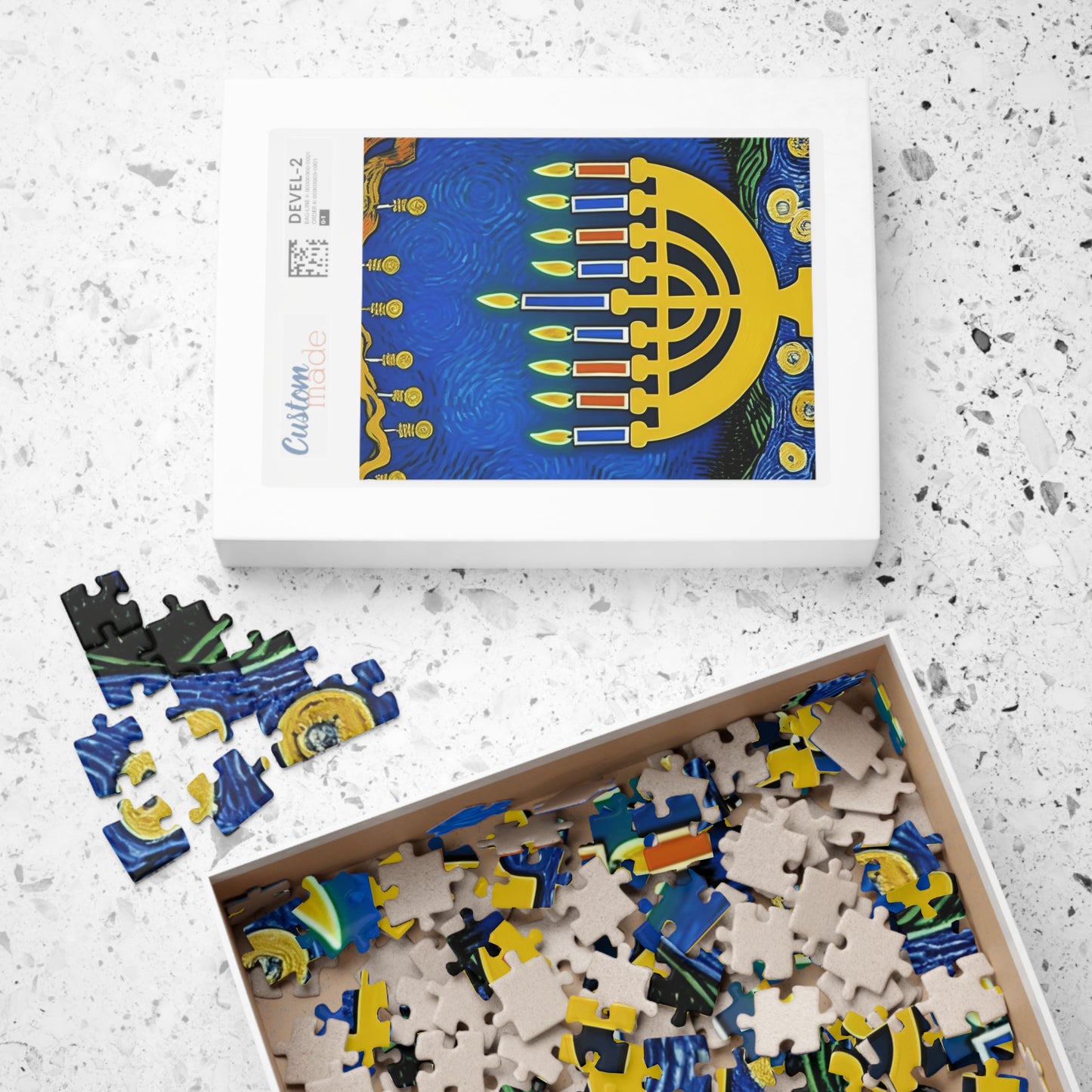 Van Gogh Menorah Puzzle (110, 252, 520, 1014-piece)