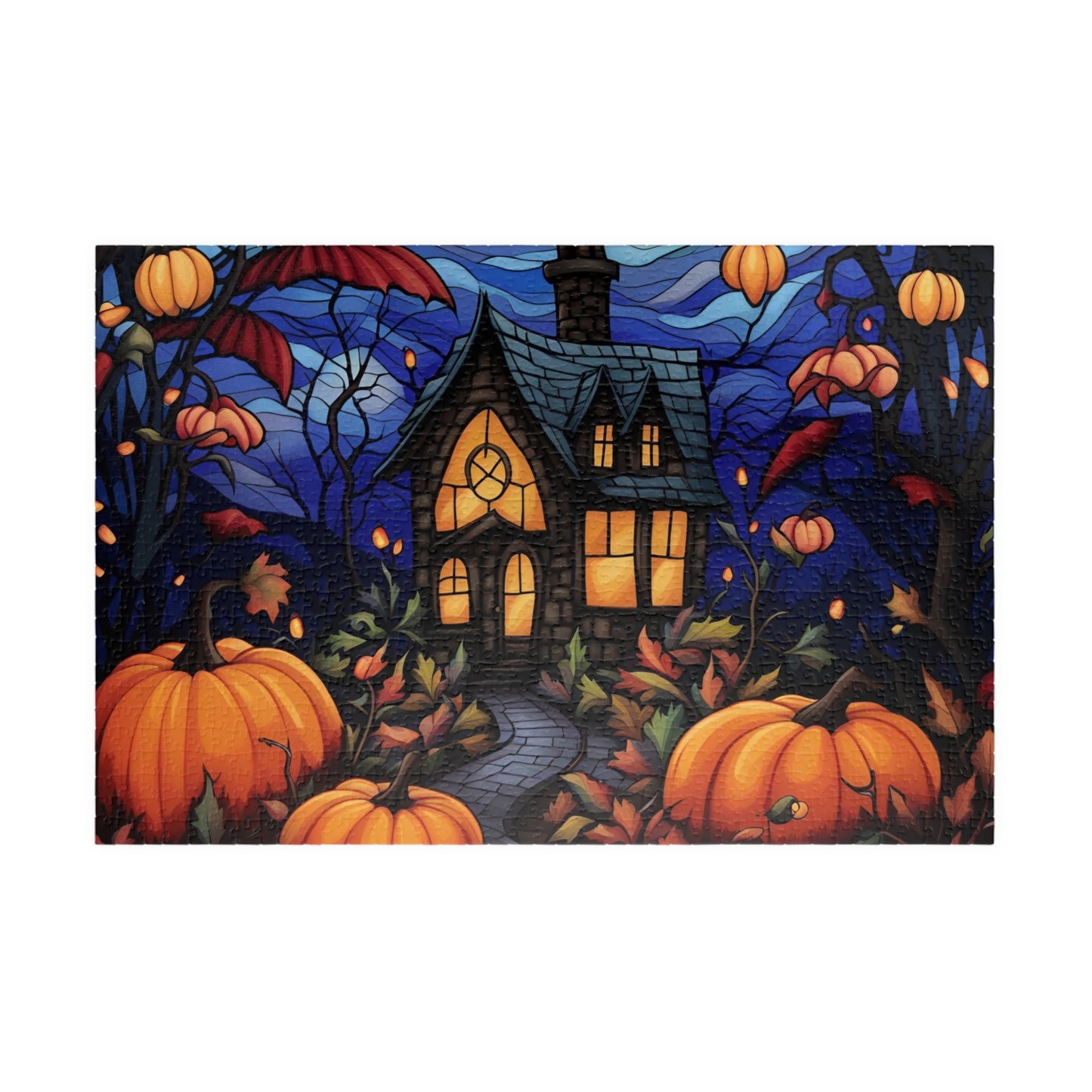 Halloween Stained Glass Puzzle (110, 252, 500, 1014-piece)