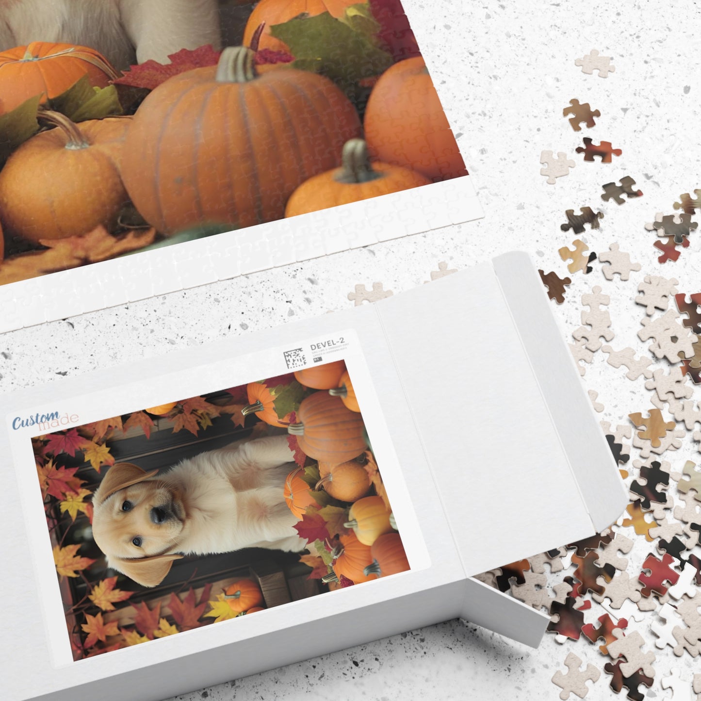 Autumn Puppy Puzzle (110, 252, 500, 1014-piece)