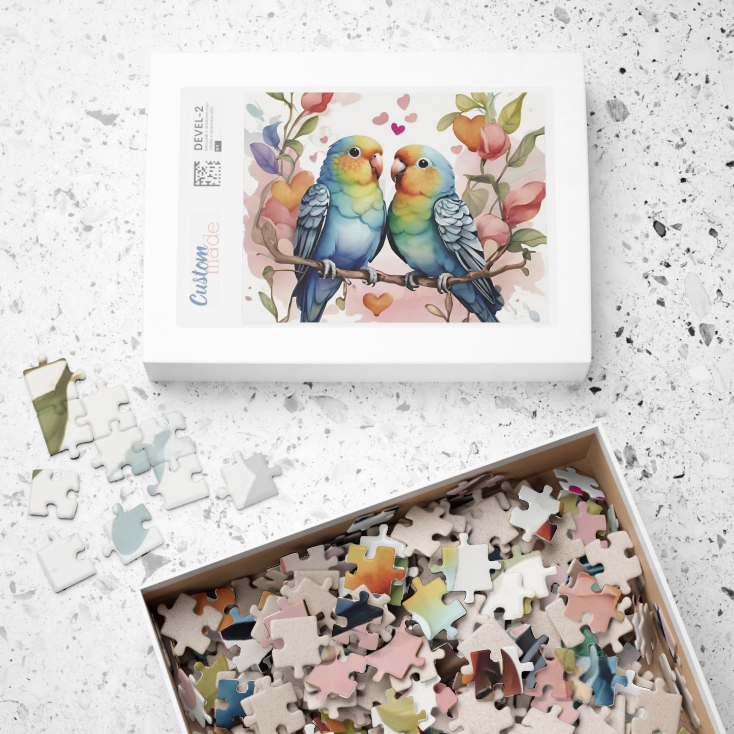 Parakeet Valentine's Day Puzzle (110, 252, 520, 1014-piece)