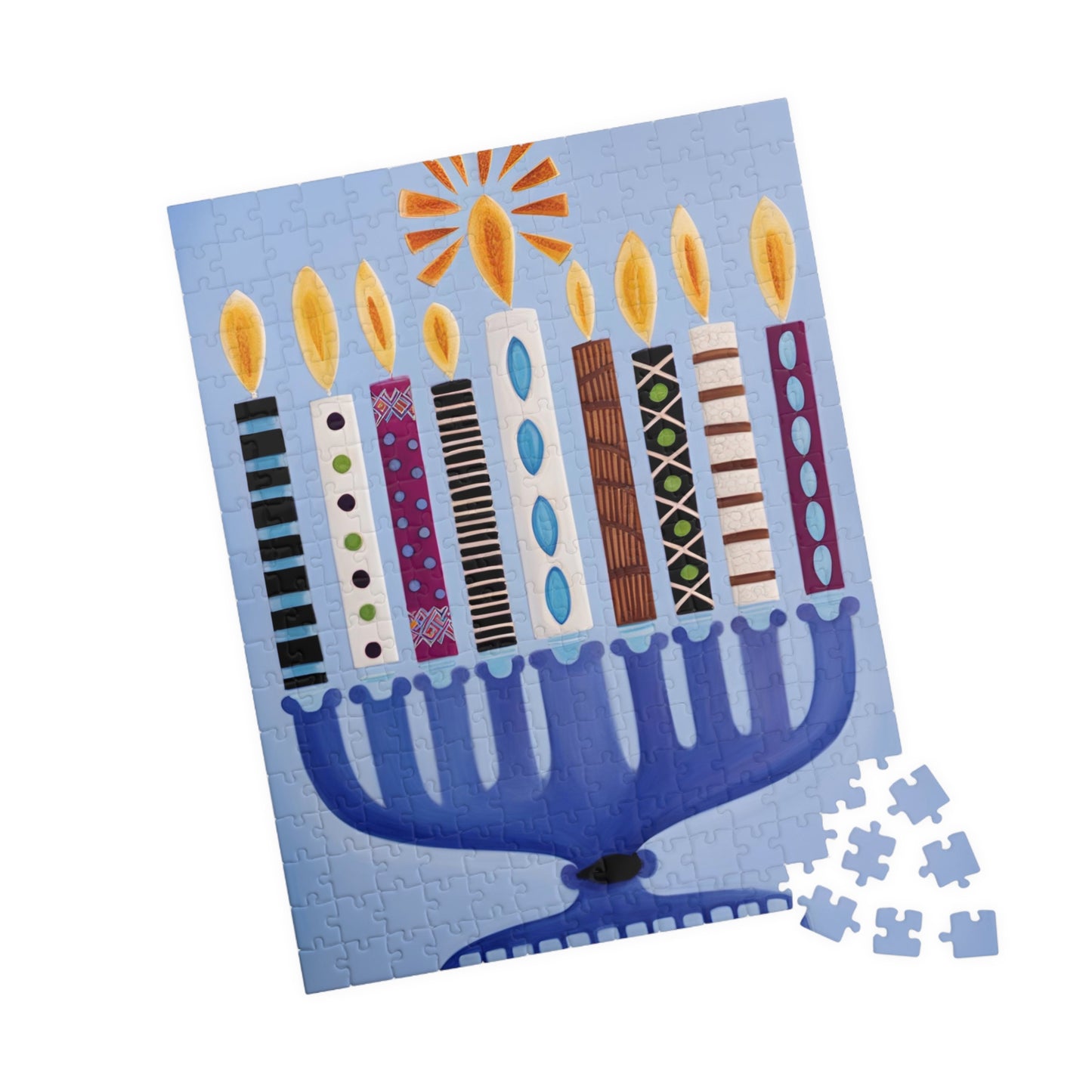 Hanukkah Menorah Puzzle (110, 252, 500, 1014-piece)