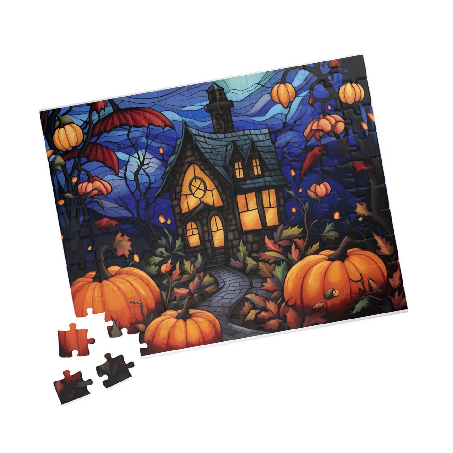 Halloween Stained Glass Puzzle (110, 252, 500, 1014-piece)