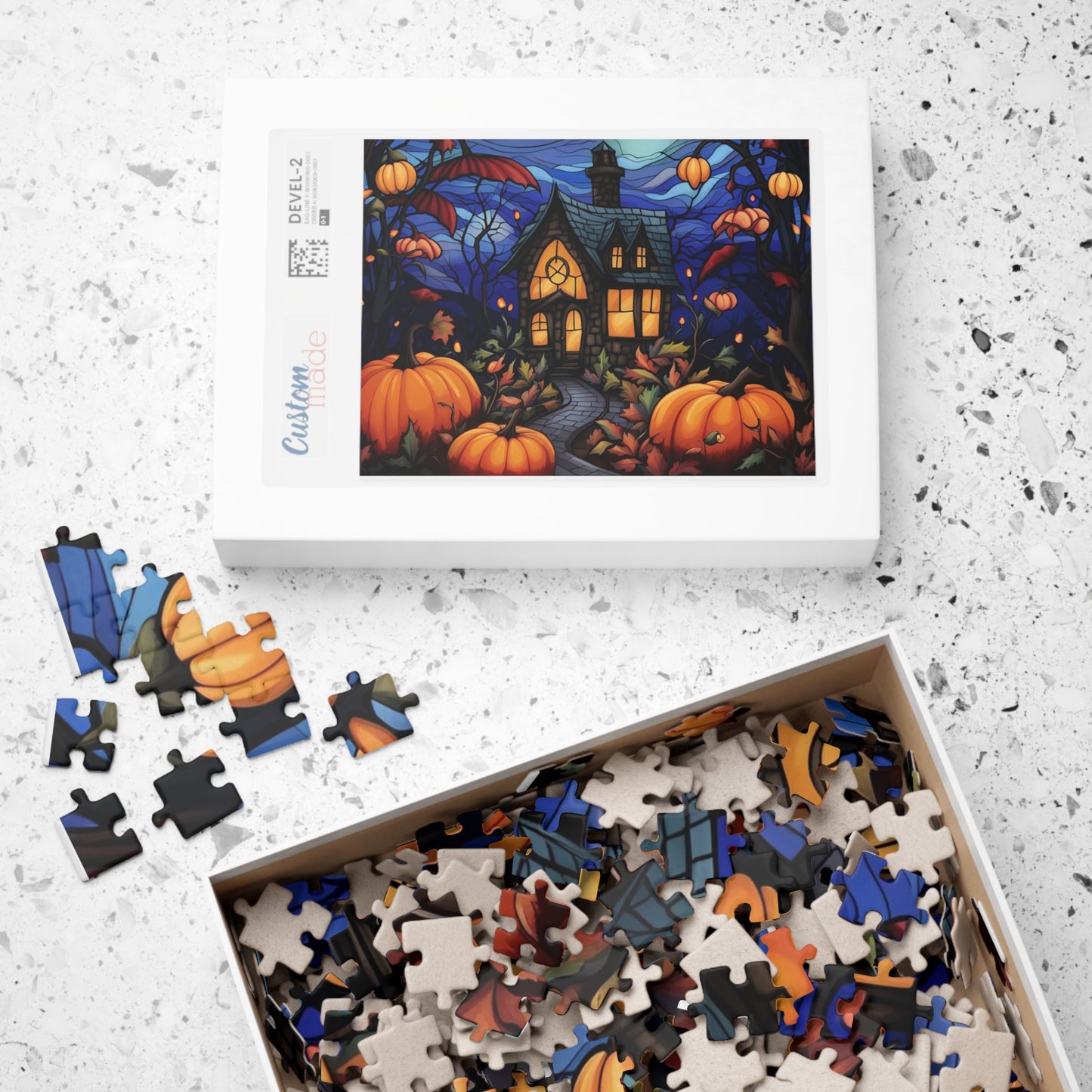 Halloween Stained Glass Puzzle (110, 252, 500, 1014-piece)