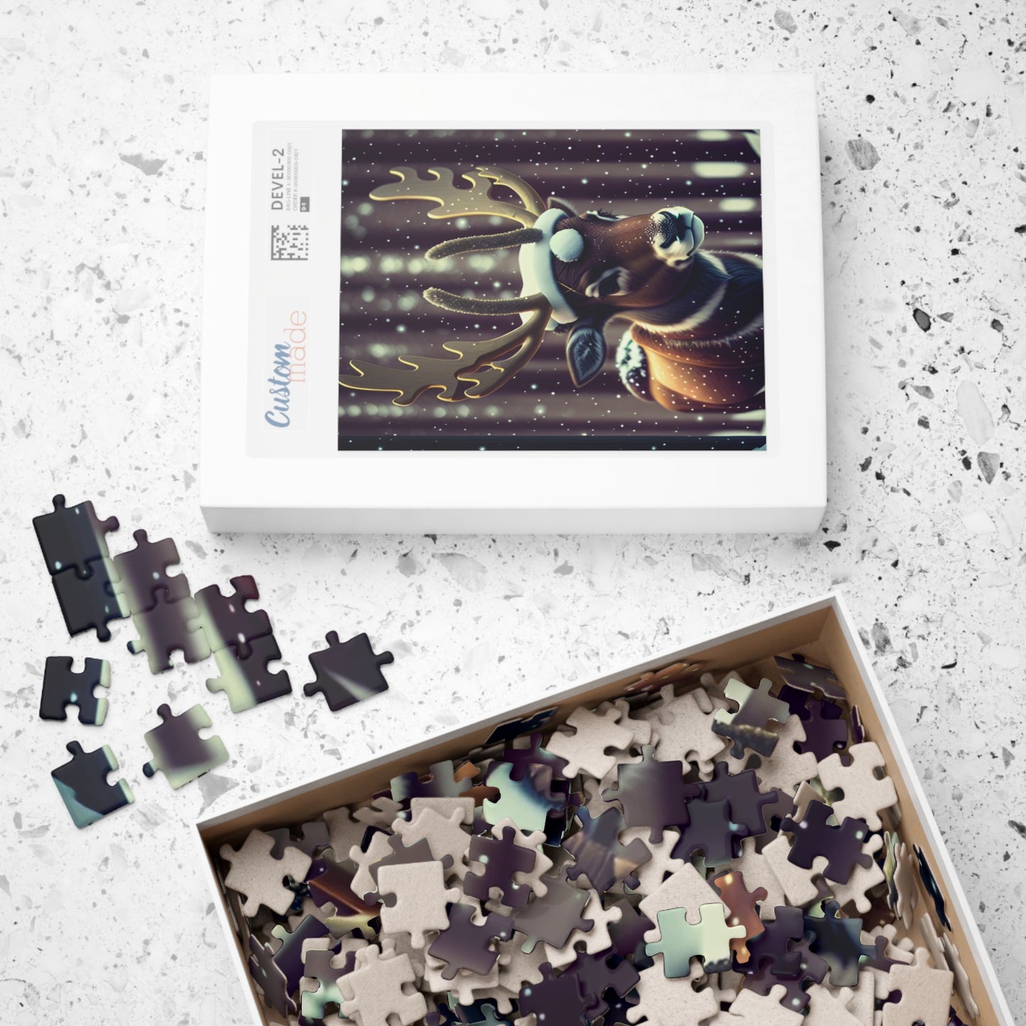 Christmas Reindeer Puzzle (110, 252, 500, 1014-piece)