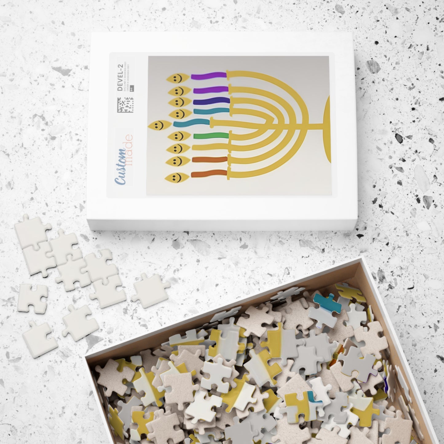 Happy Faces Menorah Puzzle (110, 252, 520, 1014-piece)