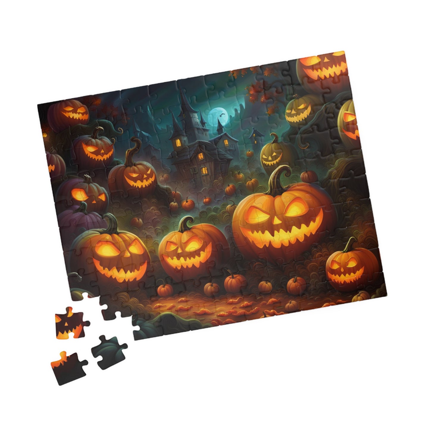 Scary Pumpkin Puzzle (110, 252, 500, 1014-piece)