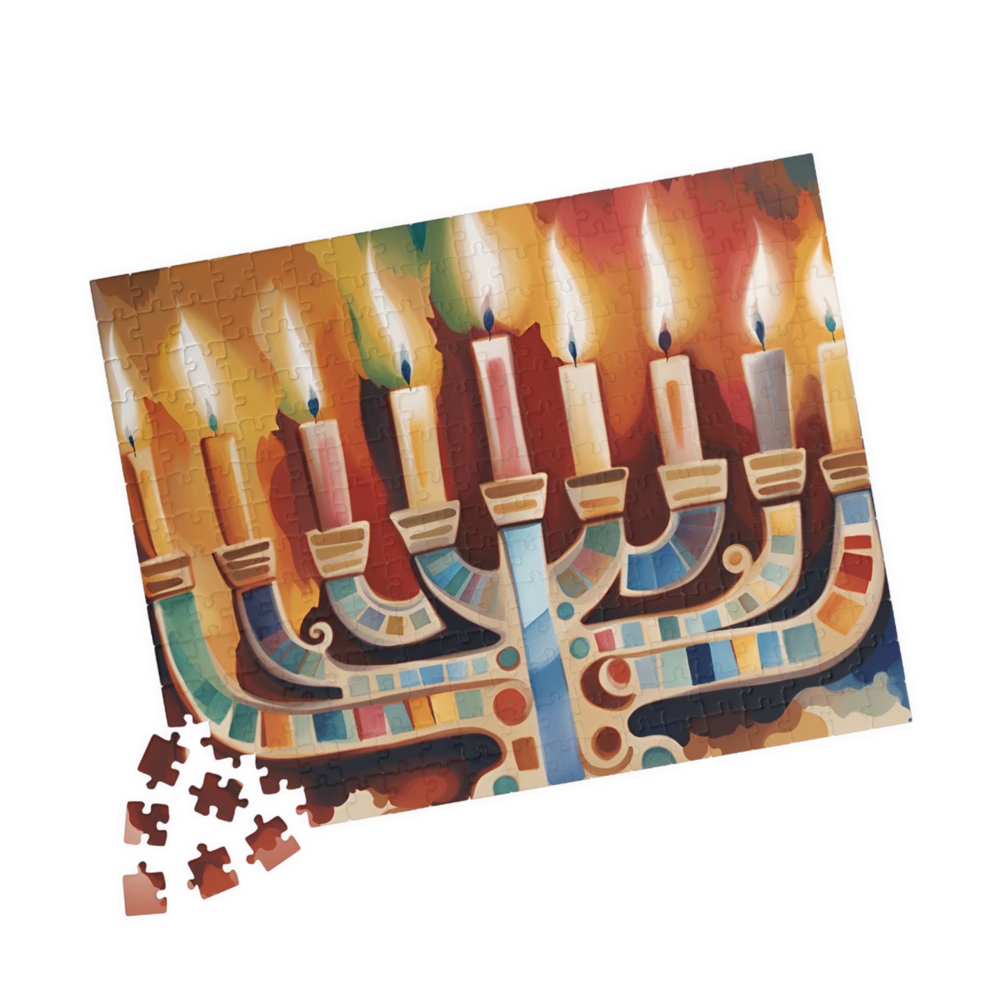 Hanukkah Menorah Puzzle (110, 252, 500, 1014-piece)