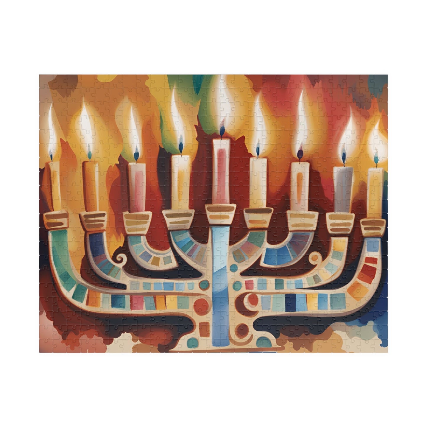 Hanukkah Menorah Puzzle (110, 252, 500, 1014-piece)