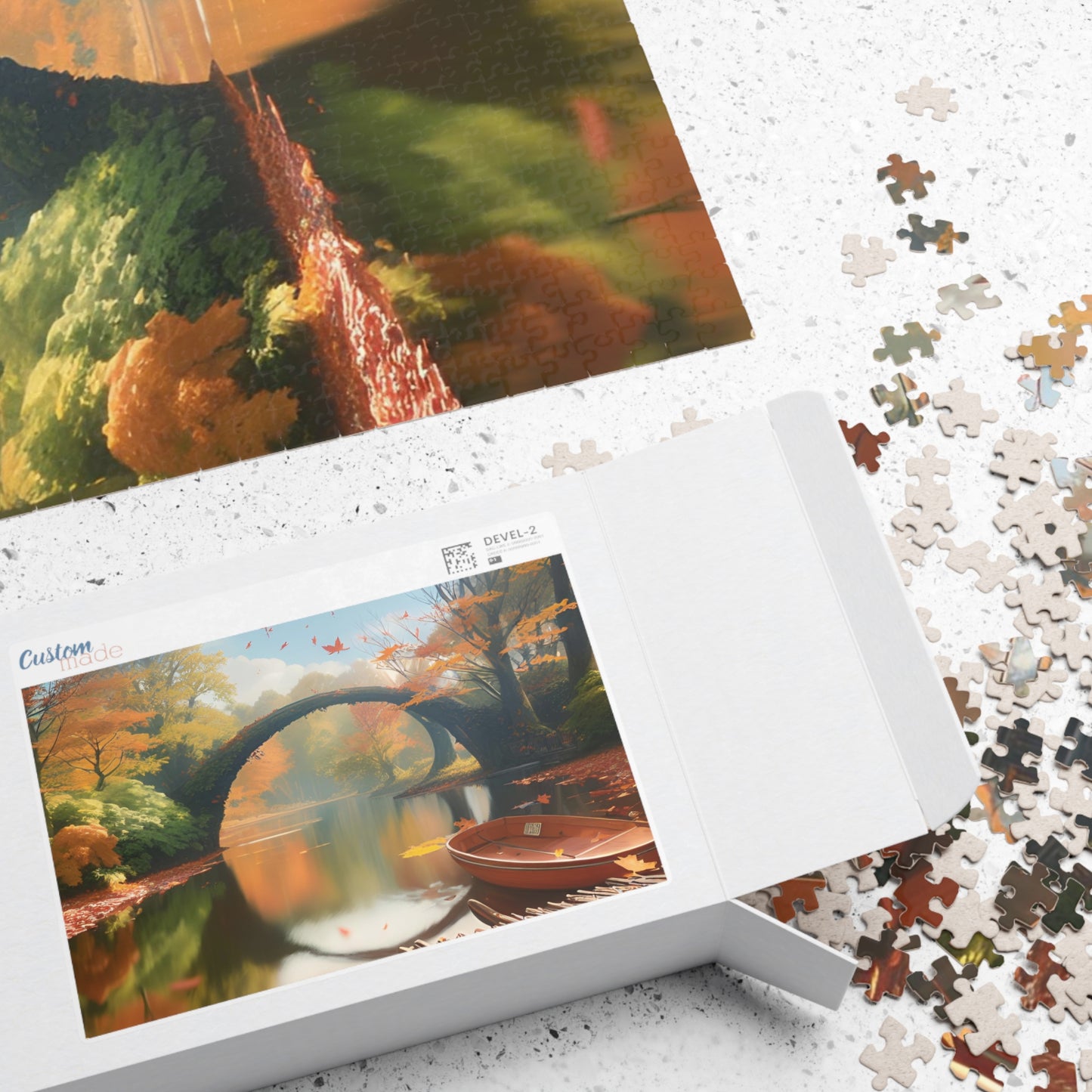 Old Bridge in Autumn Puzzle (110, 252, 500, 1014-piece)