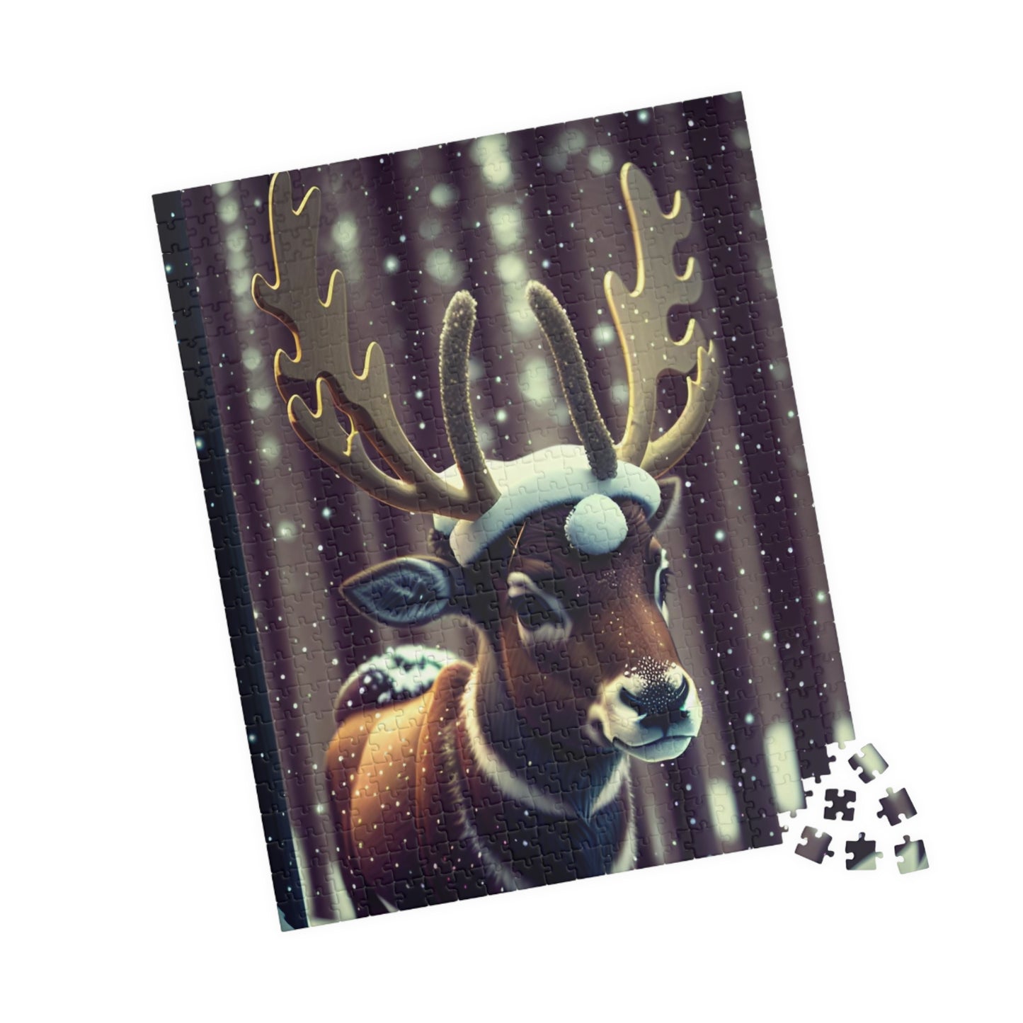 Christmas Reindeer Puzzle (110, 252, 500, 1014-piece)