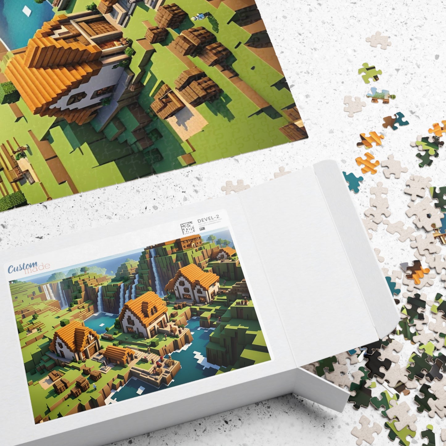 MineCraft Village Puzzle (110, 252, 500, 1014-piece)