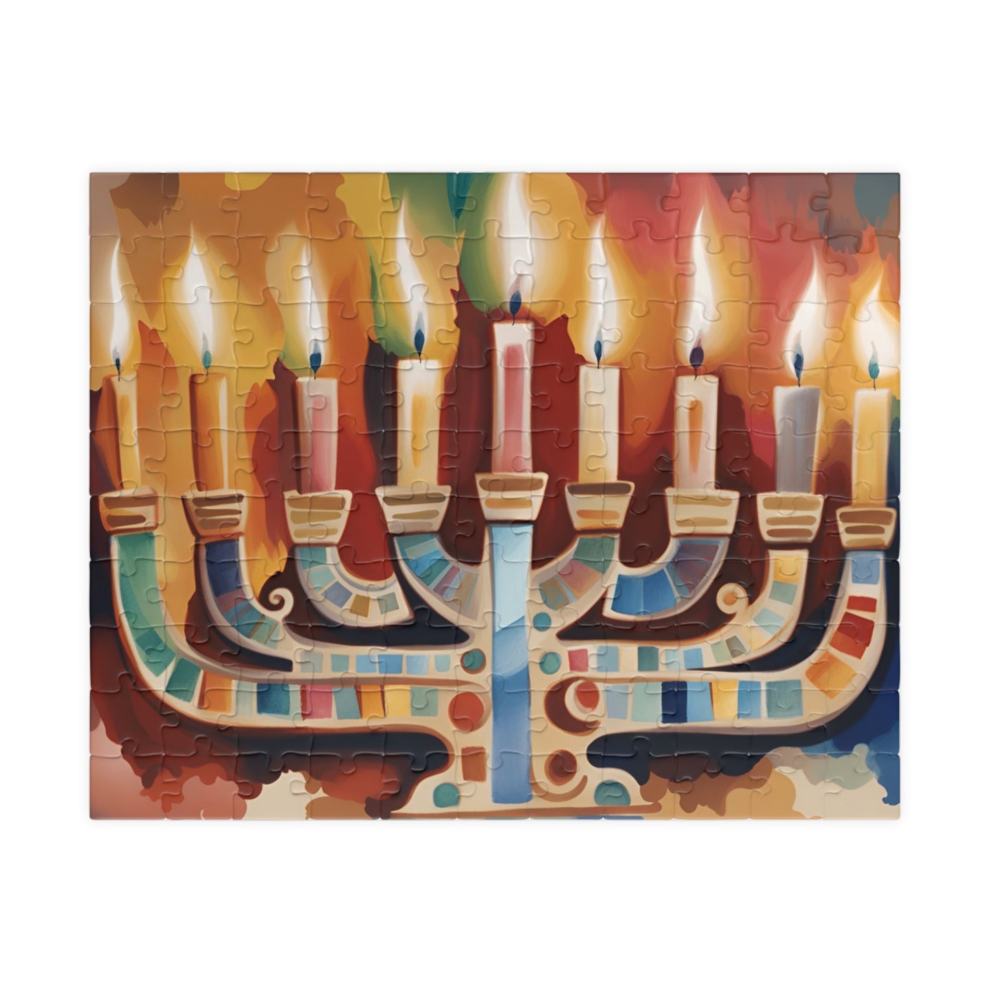 Hanukkah Menorah Puzzle (110, 252, 500, 1014-piece)