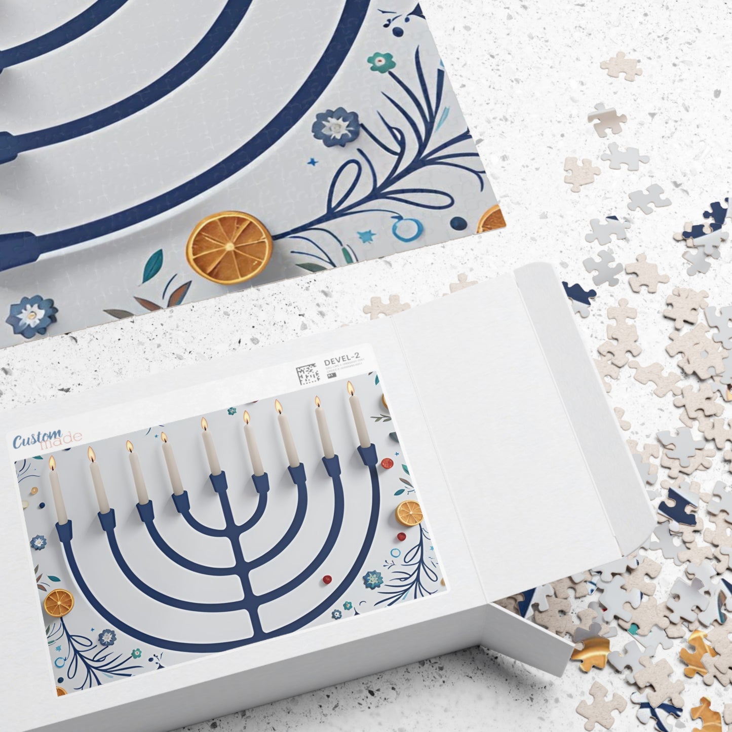 Classic Menorah Puzzle (110, 252, 520, 1014-piece)