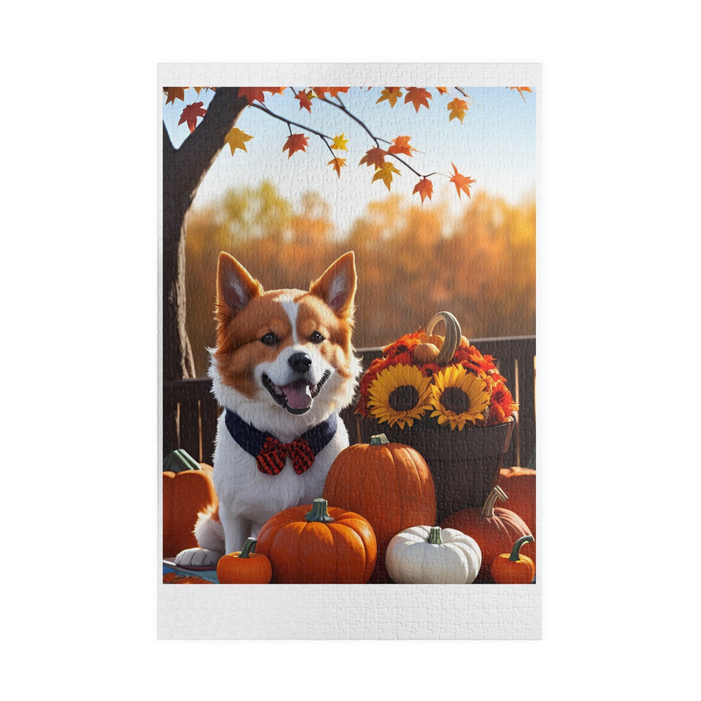 Puppy in Autumn Puzzle (110, 252, 500, 1014-piece)