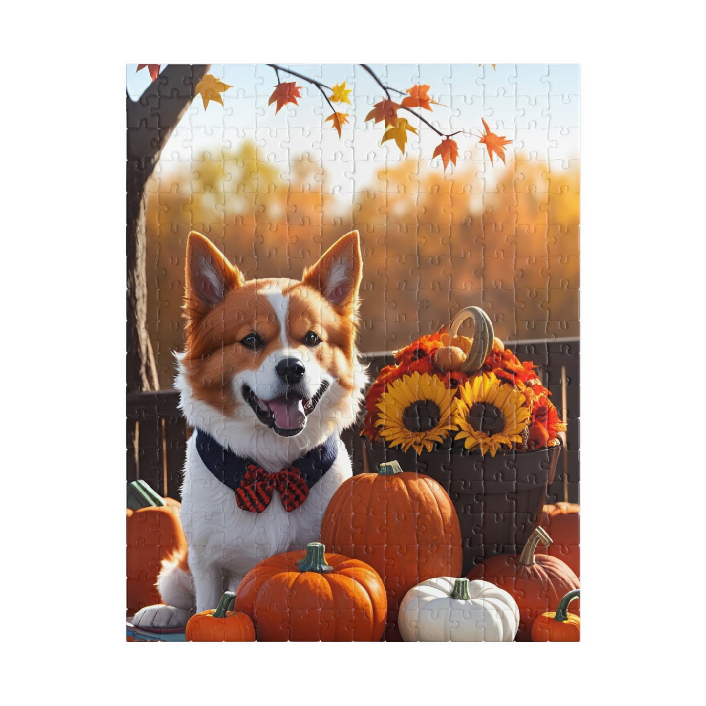 Puppy in Autumn Puzzle (110, 252, 500, 1014-piece)