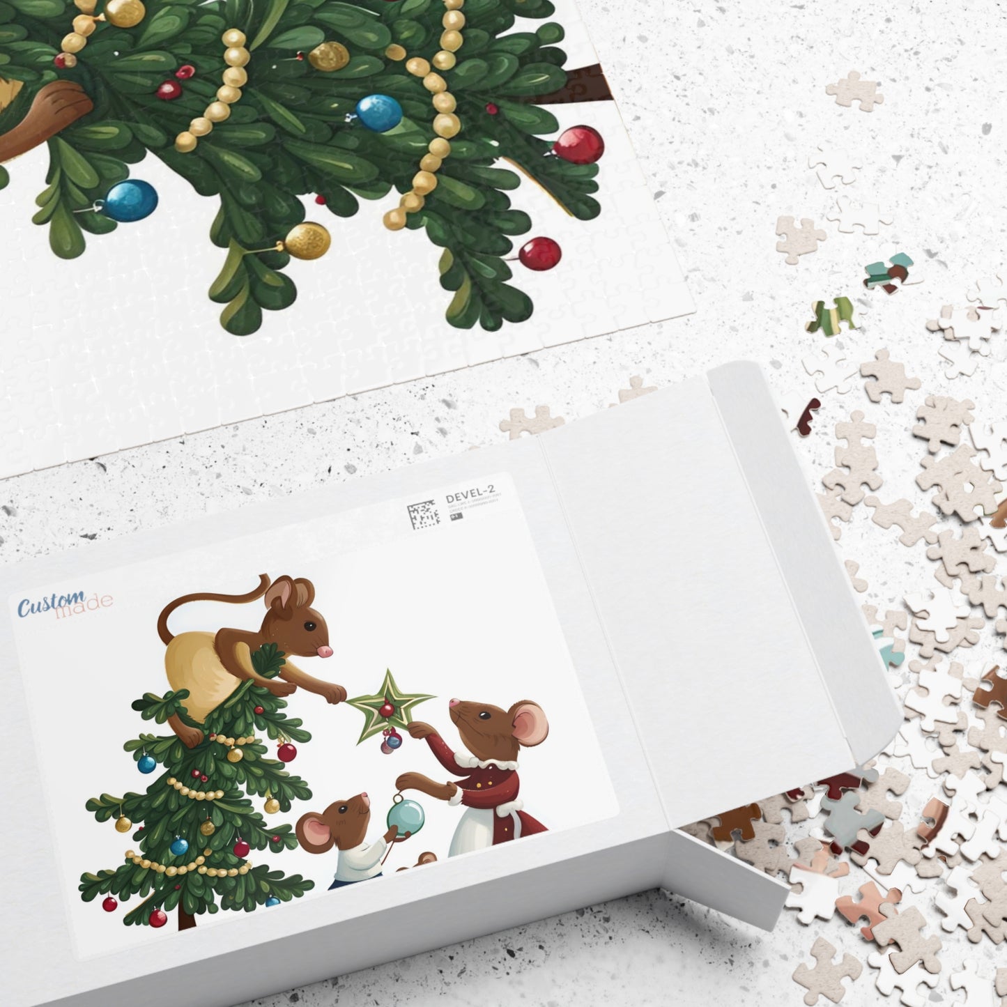 Decorating the Christmas Tree Puzzle (110, 252, 520, 1014-piece)