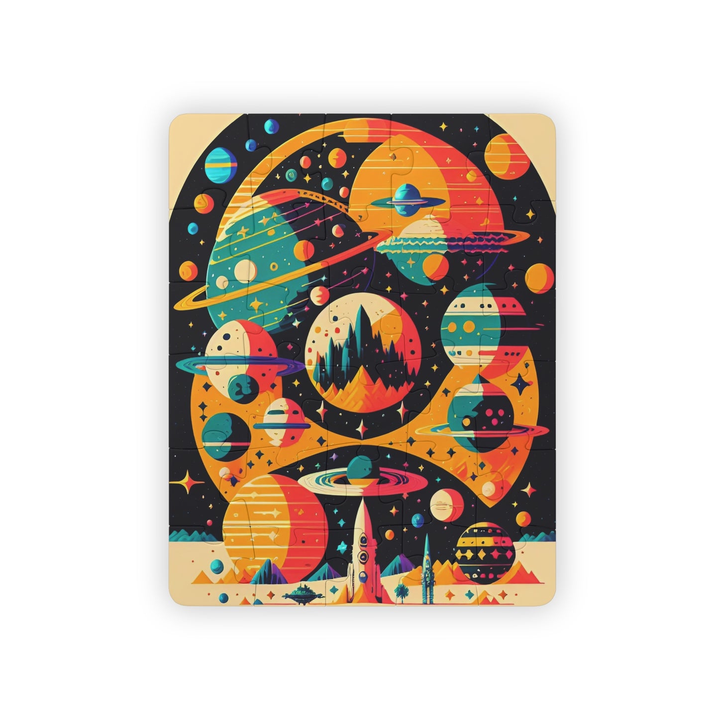 Child's Space Worlds Puzzle, 30-Piece