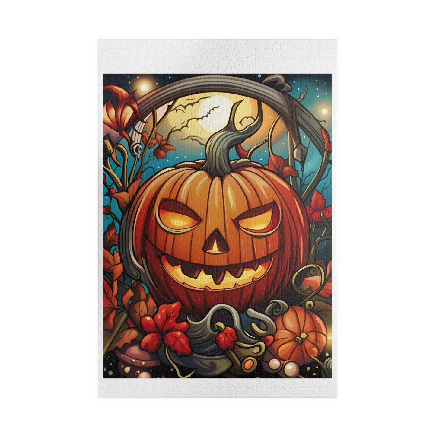 Stained Glass Pumpkin Puzzle (110, 252, 500, 1014-piece)