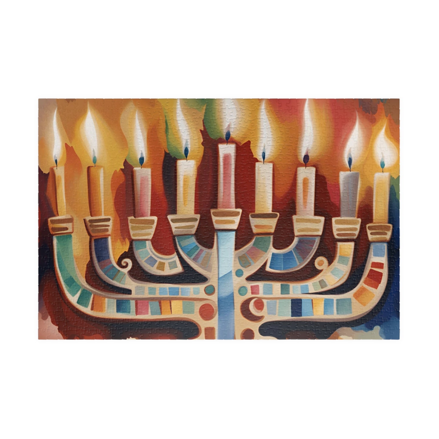 Hanukkah Menorah Puzzle (110, 252, 500, 1014-piece)