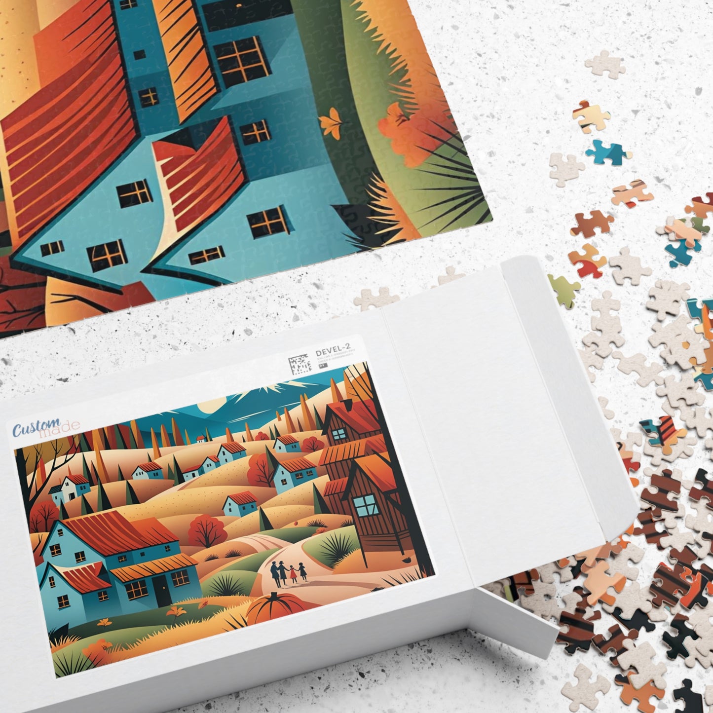 Town in Autumn Puzzle (110, 252, 500, 1014-piece)