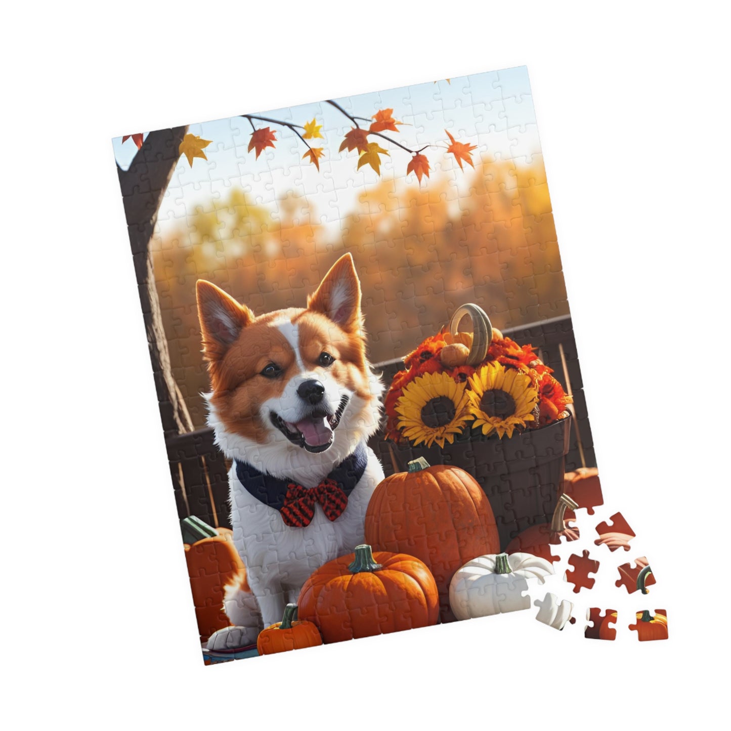 Puppy in Autumn Puzzle (110, 252, 500, 1014-piece)