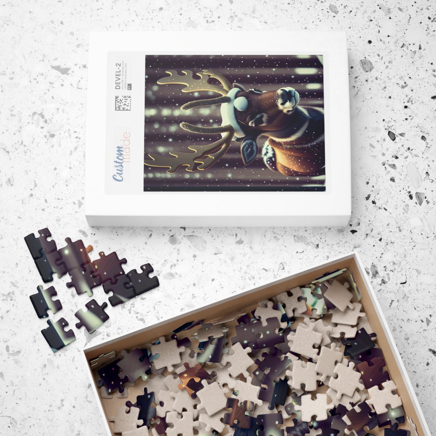 Christmas Reindeer Puzzle (110, 252, 500, 1014-piece)