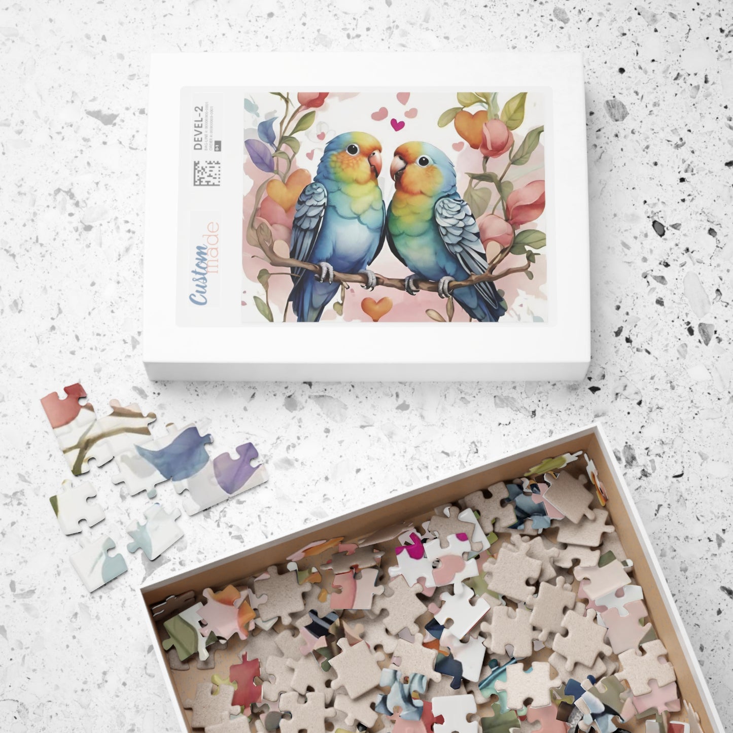 Parakeet Valentine's Day Puzzle (110, 252, 520, 1014-piece)