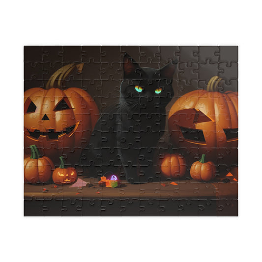 Halloween Black Cat Puzzle, 110-Piece