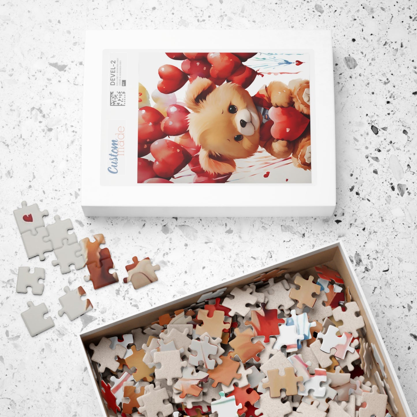 Teddy Bear Valentine's Day Puzzle (110, 252, 520, 1014-piece)