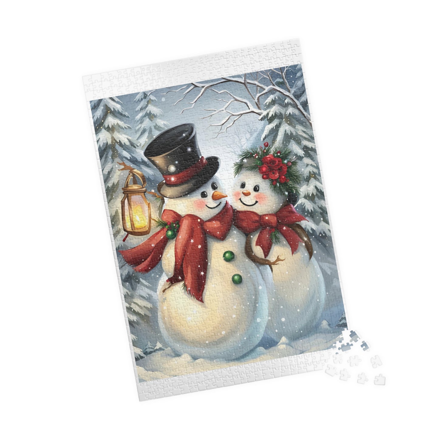 Mr. and Mrs. Snowman Puzzle (110, 252, 500, 1014-piece)