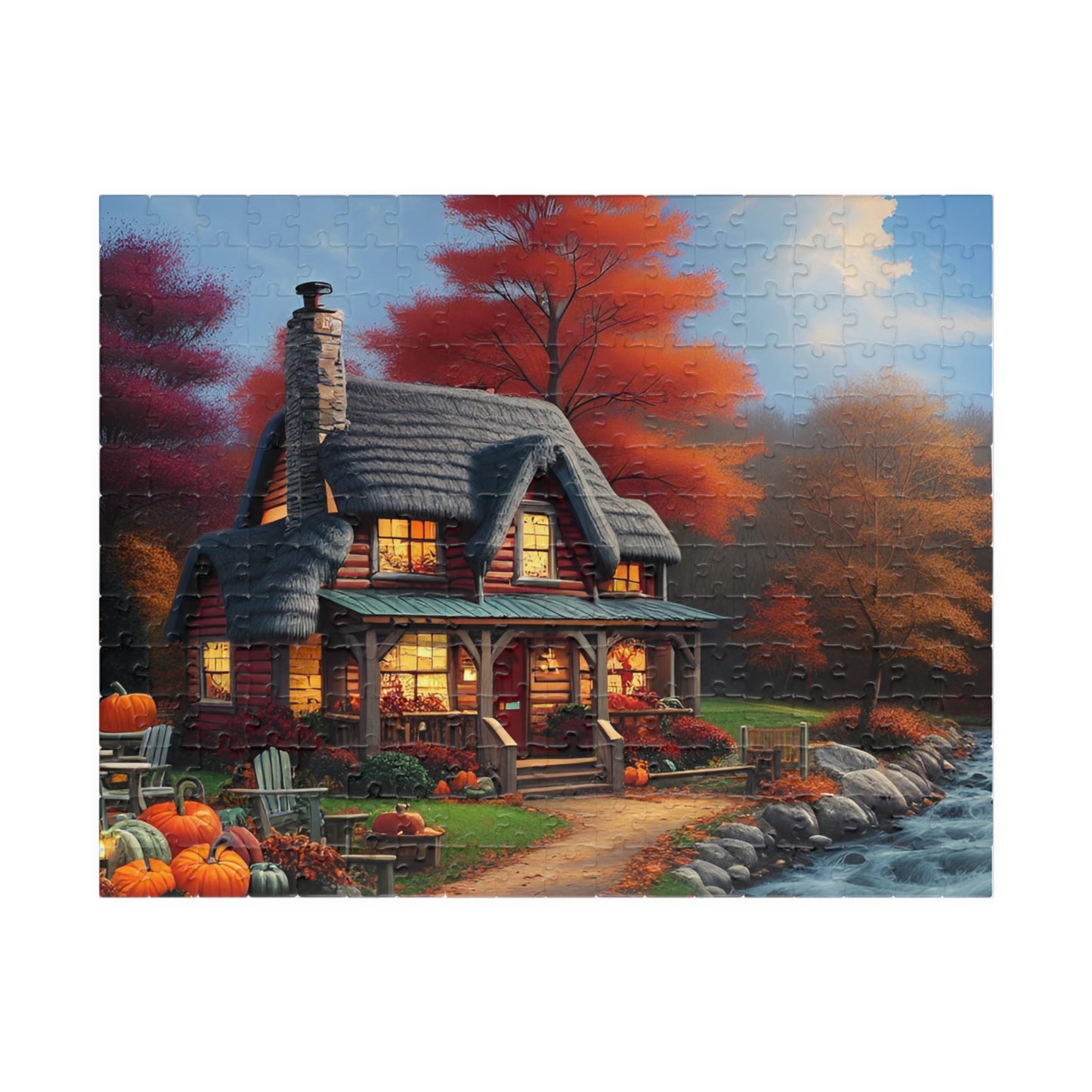 Cottage in Autumn Puzzle (110, 252, 500, 1014-piece)