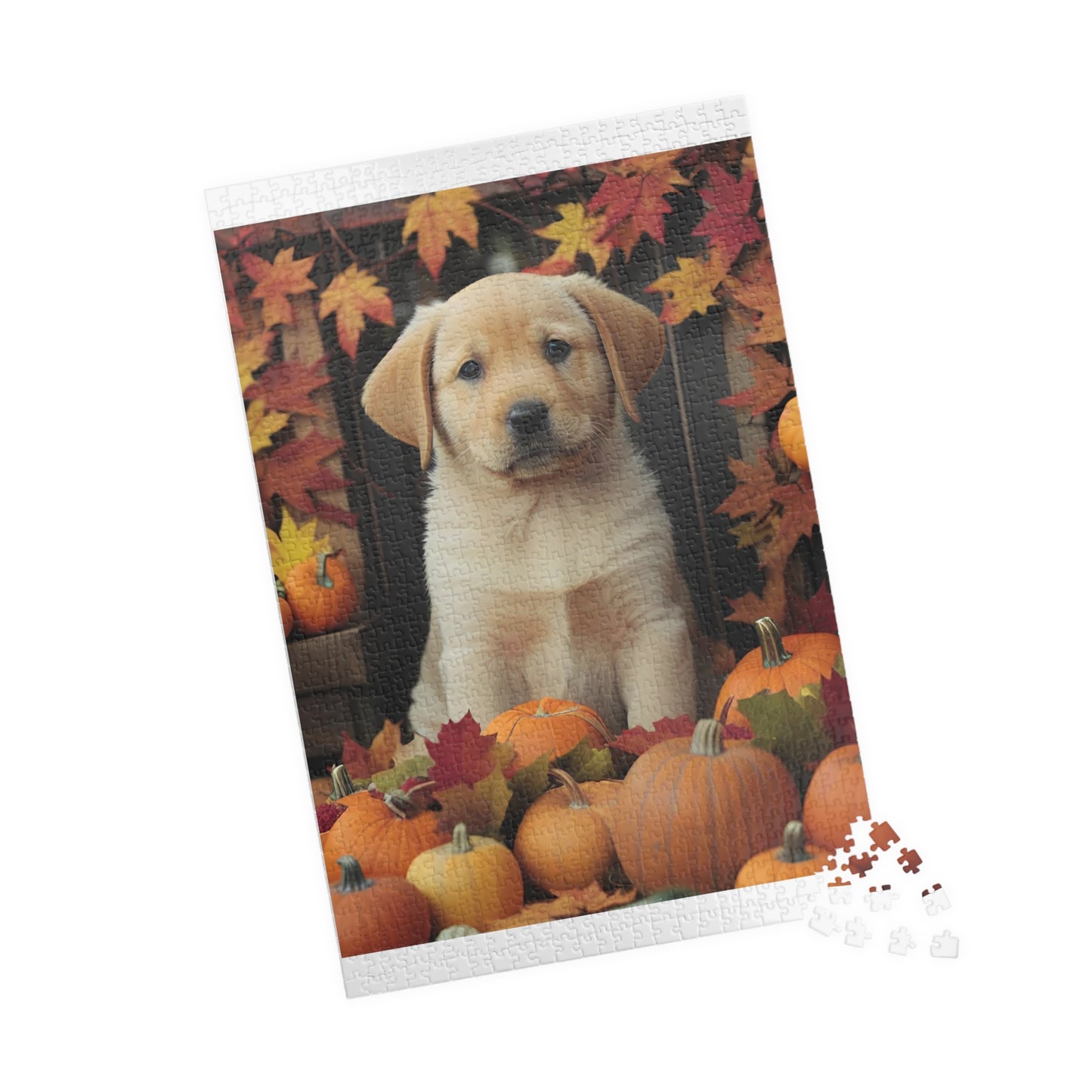 Autumn Puppy Puzzle (110, 252, 500, 1014-piece)