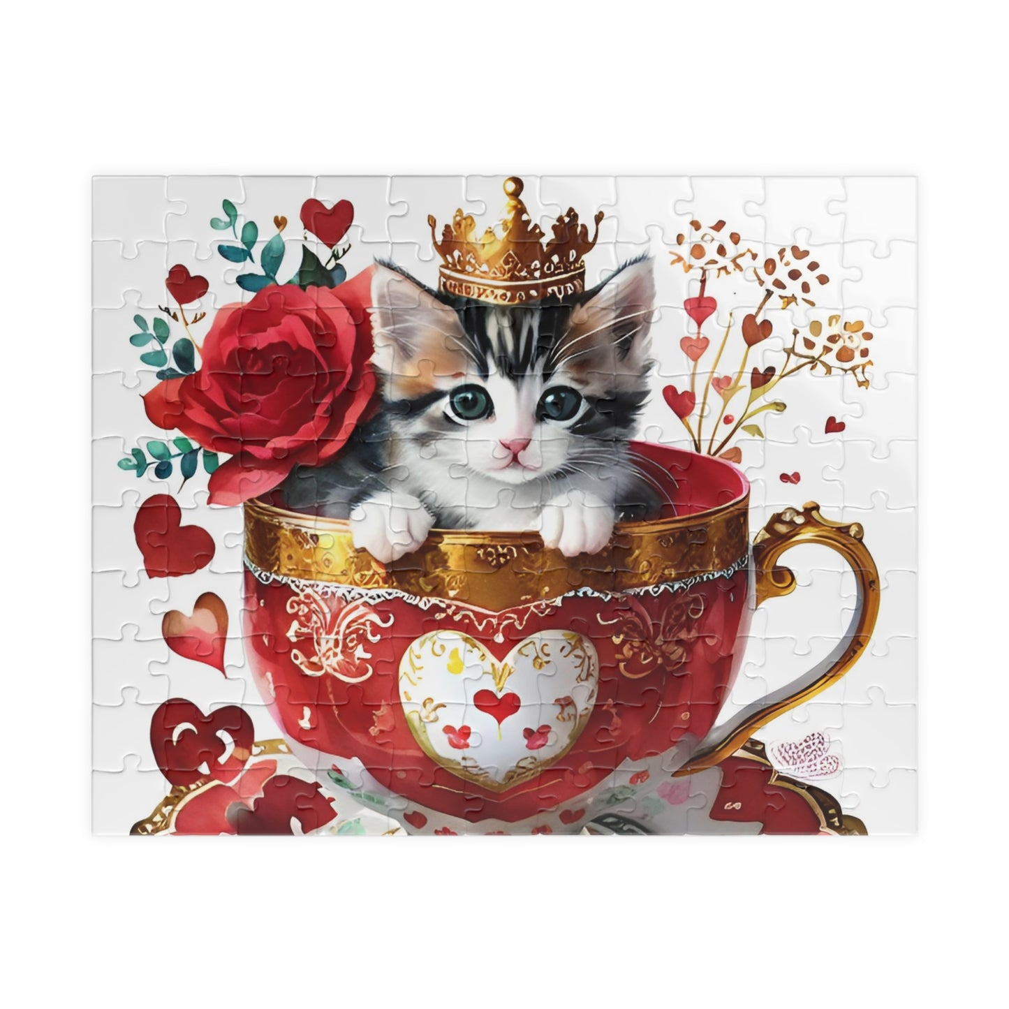 Kitten Valentine's Day Puzzle (110, 252, 520, 1014-piece)