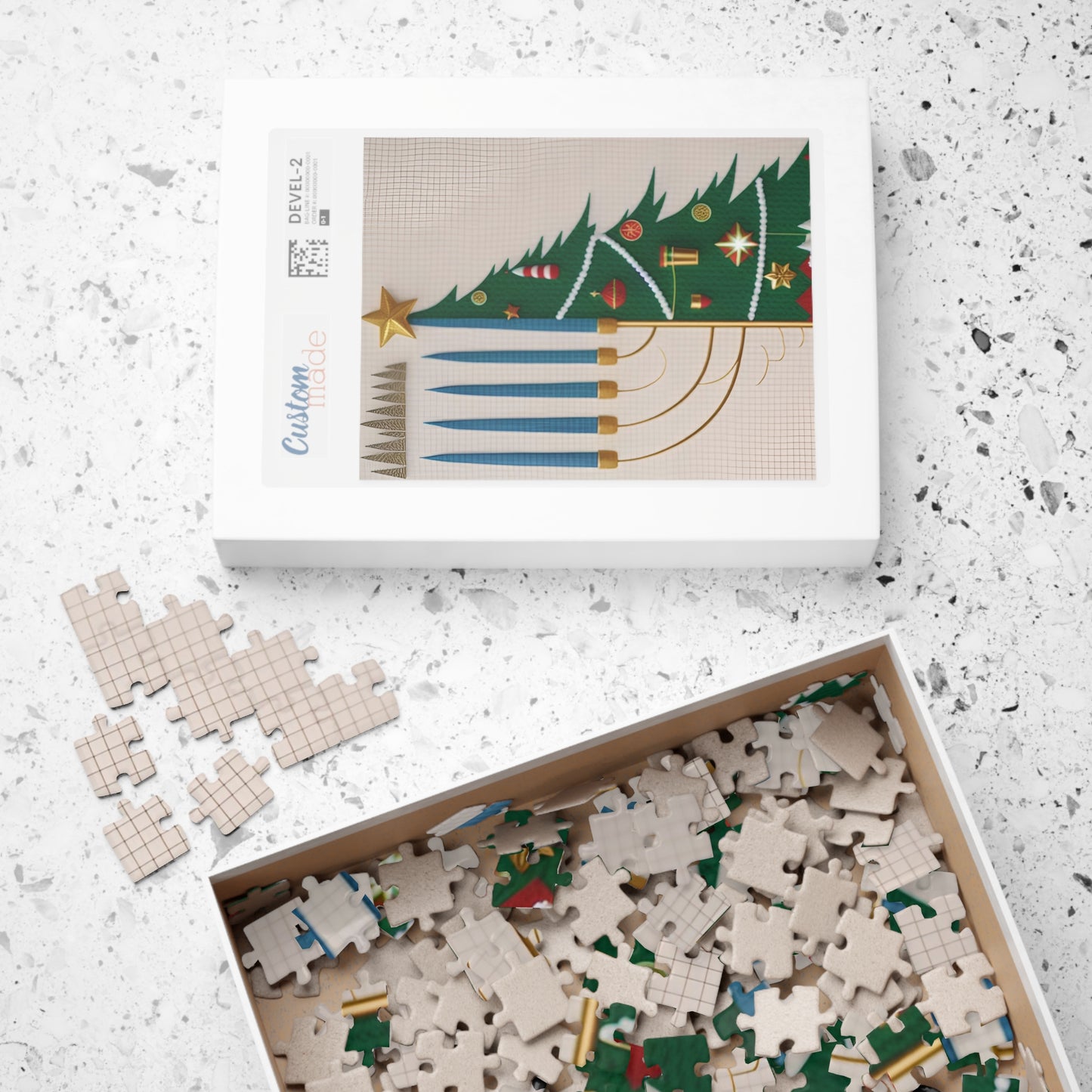 Menorah & Christmas Tree Puzzle (110, 252, 500, 1014-piece)