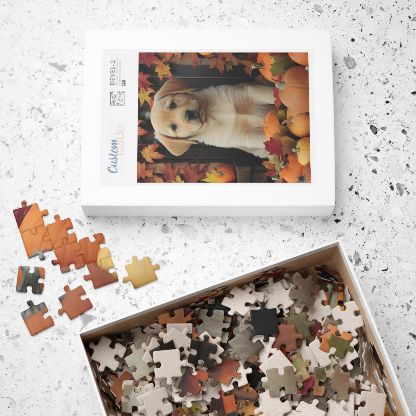Autumn Puppy Puzzle (110, 252, 500, 1014-piece)