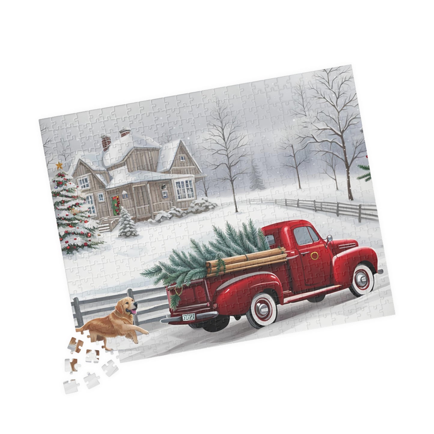 Christmas Truck Puzzle (110, 252, 500, 1014-piece)