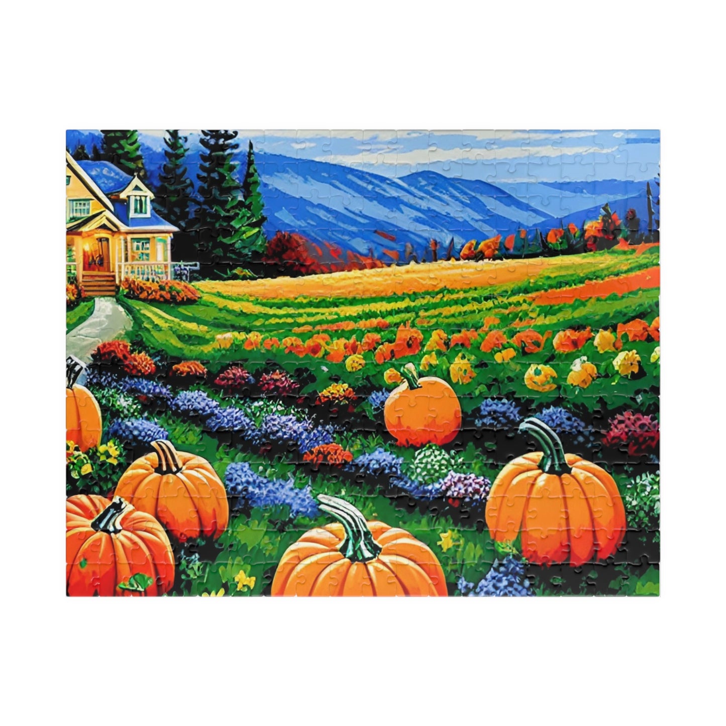 Thanksgiving Homestead Puzzle (110, 252, 500, 1014-piece)